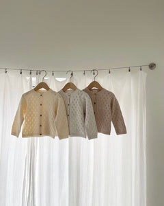 Open work Diamond Cardigan kids garments online