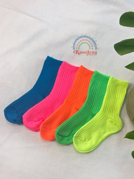 Neon Crew Socks set