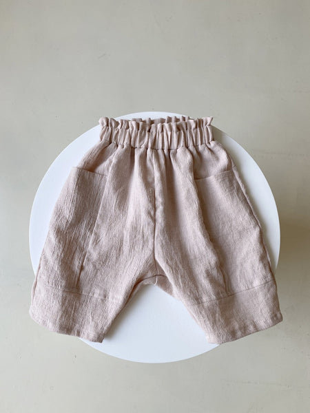 Organic Linen Bermuda Shorts - Bottoms
