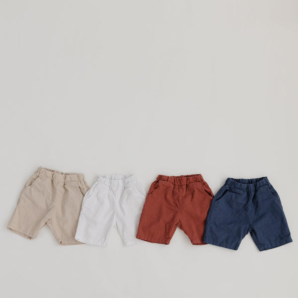 Linen Banded Shorts - Bottoms