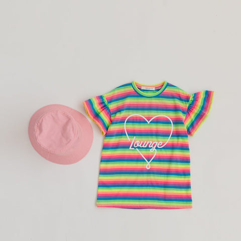 Rainbow Cotton Dress - Dress